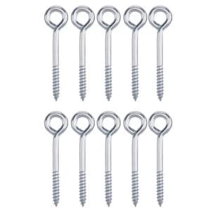BQ Zinc Effect Metal Screw Eye Pack of 10