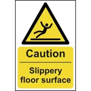 Caution Slippery floor surface - Sign - PVC (200 x 300mm)