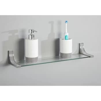 Sparkle Chrome Bathroom Shelf - Silver