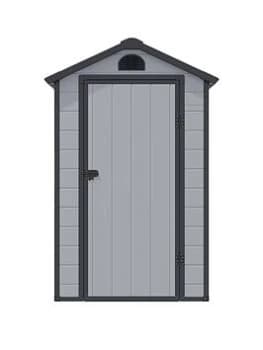 Rowlinson Airevale 4X6 Apex Plastic Shed - Light Grey