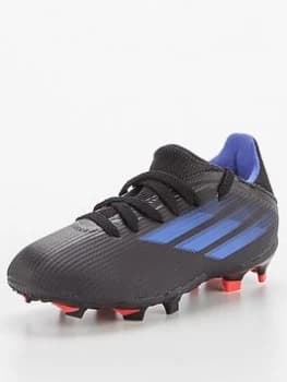 adidas Junior X Speedflow.3 Firm Ground Football Boot - Black, Size 10