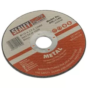 Genuine SEALEY PTC/115C Cutting Disc Ø115 x 3mm 22mm Bore