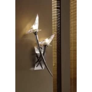 Flavia wall light with 2-light switch G9, polished chrome