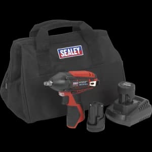 Sealey CP1204 12v Cordless Impact Wrench 2 x 1.5ah Li-ion Charger Bag