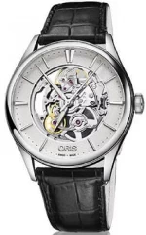 Oris Watch Artelier Skeleton Black Leather