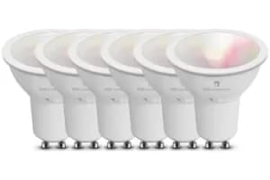 4lite Smart GU10 LED Bulb 350 Lumens Dimmable Wiz Connect Colour Selectable Warm White 6 Pack