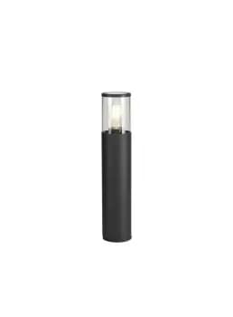 45cm Bollard Post Lamp 1 x E27, IP54, Anthracite, Clear