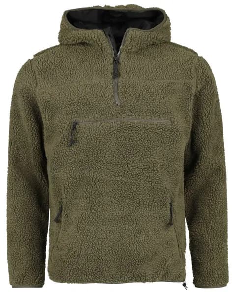 Brandit Teddyfleece Worker Pullover, green, Size 3XL