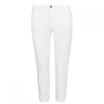 Oui Cropped Jean - White 1002