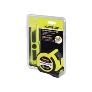 Komelon PowerBlade II Pocket Tape 8m/26ft (Width 27mm) with Knife