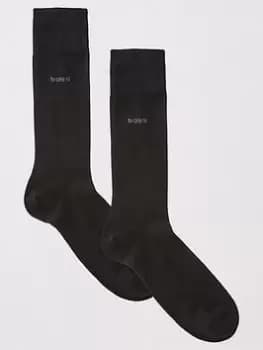 BOSS Bodywear 2 Pack Rs Vi Bamboo Socks - Black, Size 9-11, Men