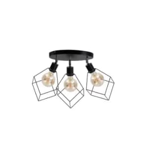 Ruben Ceiling Spotlight Clusters Black, 32cm, 3x E27