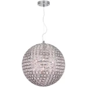 Times Spherical Pendant Ceiling Light Chrome