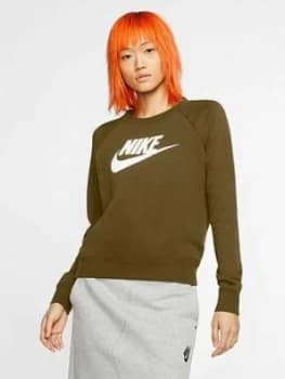 Nike NSW Essential Sweatshirt - Olive , Olive Size M Women
