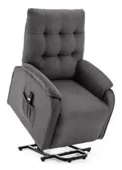Charlbury Rise Fabric Recliner Smokey Charcoal Grey