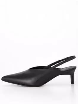 Calvin Klein Geo Slingback Heel - Black, Size 36, Women
