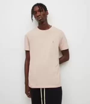 AllSaints Mens Tonic Crew T-Shirt, Bitter Pink, Size: XL