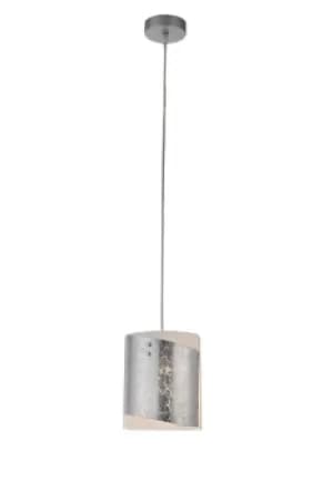 PARIS Slim Pendant Ceiling Light Silver 20x20cm