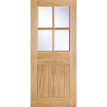 Cottage - Stable - 4 Lite - Glazed Exterior Door - Oak - 1981 x 762 x 44