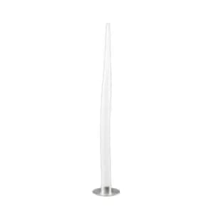 Estalacta Floor Lamp 1 Light GU10 Small Indoor/Outdoor IP44, Silver/Opal White