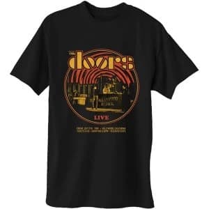 The Doors - 68 Retro Circle Mens Large T-Shirt - Black