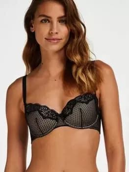 Hunkemoller Marion Padded Bra - Black, Size 34B, Women