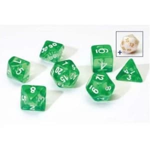 Sirius Dice - Translucent Green Poly Set