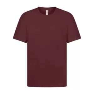Casual Classic Mens Ringspun Tee (M) (Maroon)