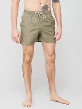 Calvin Klein Medium Drawstring Swim Shorts - Khaki , Dark Green Size M Men