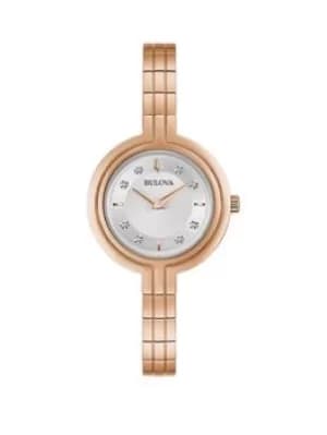 Bulova Diamond Rhapsody Dress Ladies Watch Stainless Steel