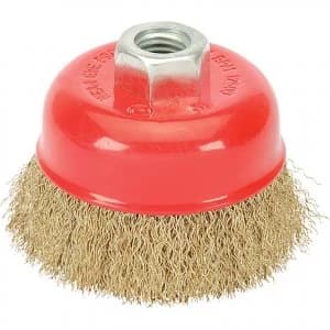 Draper Brassed Steel Wire Cup Brush 100mm M14 Thread