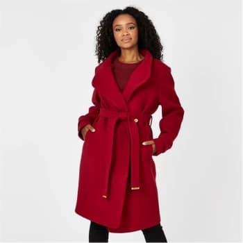 Biba BIBA Billie Belted Coat - Red