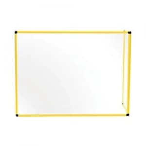 Bi-Office Maya Duo Acrylic Board with Yellow Frame 1200 x 900 mm + 600 x 900 mm Pack of 2