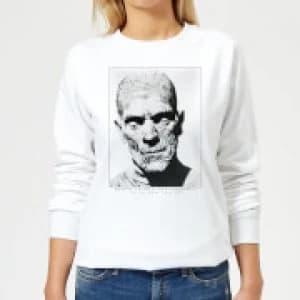 Universal Monsters The Mummy Portrait Womens Sweatshirt - White - 3XL