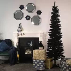 7ft (210cm) Black Pencil Pine Christmas Tree with 401 Tips