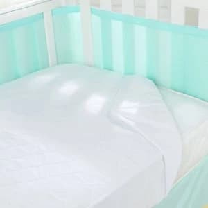 BreathableBaby 3 in 1 Fitted Mattress Protector White.