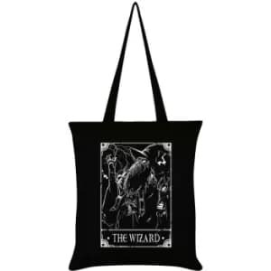 The Wizard Tote Bag (One Size) (Black/White) - Deadly Tarot
