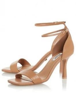 Dune London Dune London Meri T Heeled Sandal, Camel, Size 6, Women