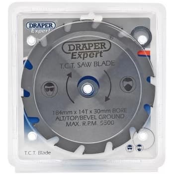 Draper Expert TCT Saw Blade - Nail Cutting 184X30mmx14T