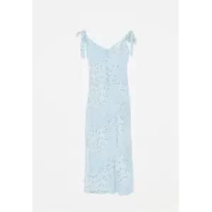Missguided Strap Midaxi Dress Floral - Blue