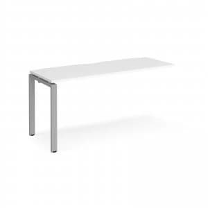 Adapt II Add On Unit Single 1600mm x 600mm - Silver Frame White top