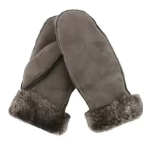 Eastern Counties Leather Womens/Ladies Full Hand Sheepskin Mittens (One size) (Mink)