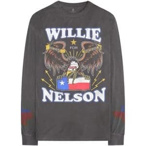 Willie Nelson - Texan Pride Unisex Large T-Shirt - Grey