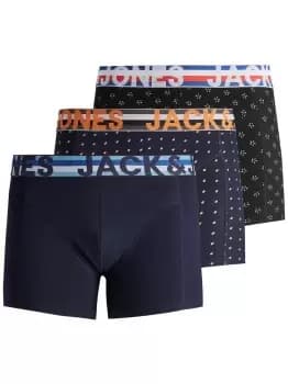 JACK & JONES 3-pack Dotted Trunks Men Blue
