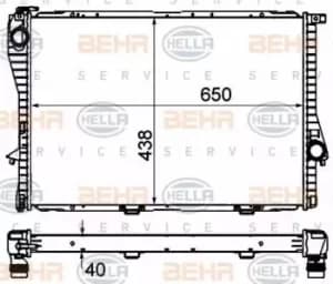Radiator Heat Exchanger 8MK376712-484 by BEHR