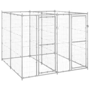 Vidaxl Outdoor Dog Kennel Galvanised Steel 4.84 M