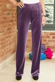 Irresistible Velour Straight Leg Pull-On Trousers