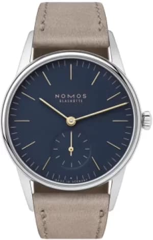 Nomos Glashutte Watch Orion 33 Midnight Blue Steel Back