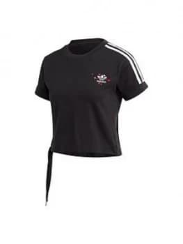 adidas Originals T-Shirt - Black, Size 10, Women