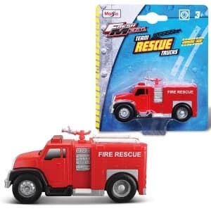 Fresh Metal 9.2CM Rescue Fire Trucks With Lights Toy
